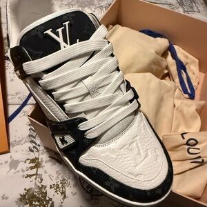 Louis Vuitton Monogram Black and White Sneakers